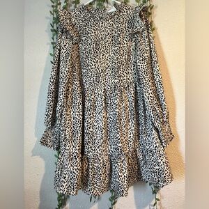 Love Riche leopard print ruffle dress